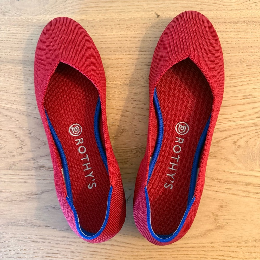 Rothy's Women's Red and Blue Flats